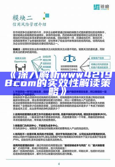 《深入解析www42198com的实效性解读策略》