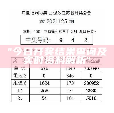 "今日开奖结果查询及实时资料解析"