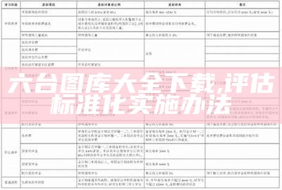 六台图库大全下载,评估标准化实施办法