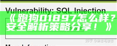 《跑狗01897怎么样？安全解析策略分享！》