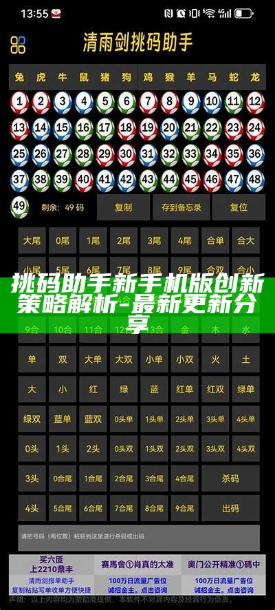 挑码助手新手机版创新策略解析 - 最新更新分享