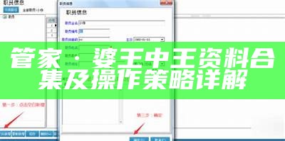 管家·婆王中王资料合集及操作策略详解