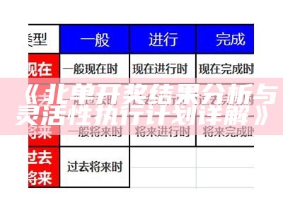 《北单开奖结果分析与灵活性执行计划详解》