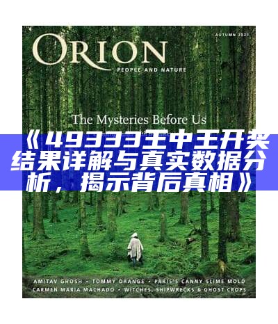 《49333王中王开奖结果详解与真实数据分析，揭示背后真相》